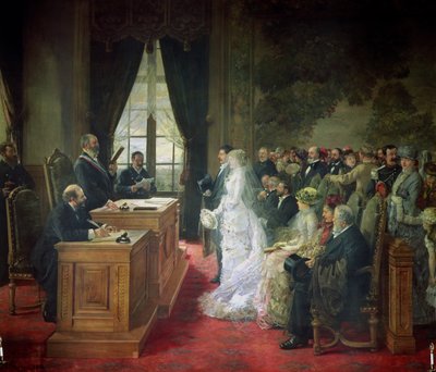 The Civil Marriage, 1881 by Henri Gervex